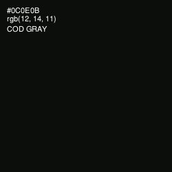 #0C0E0B - Cod Gray Color Image